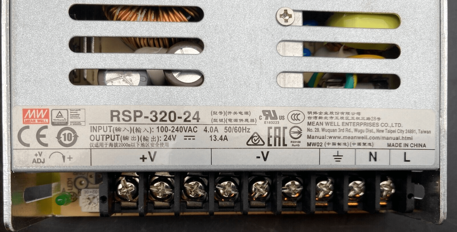 MEAN WELL RSP - 320 - 24 100 - 240VAC 4A POWER SUPPLY - KLR Automation
