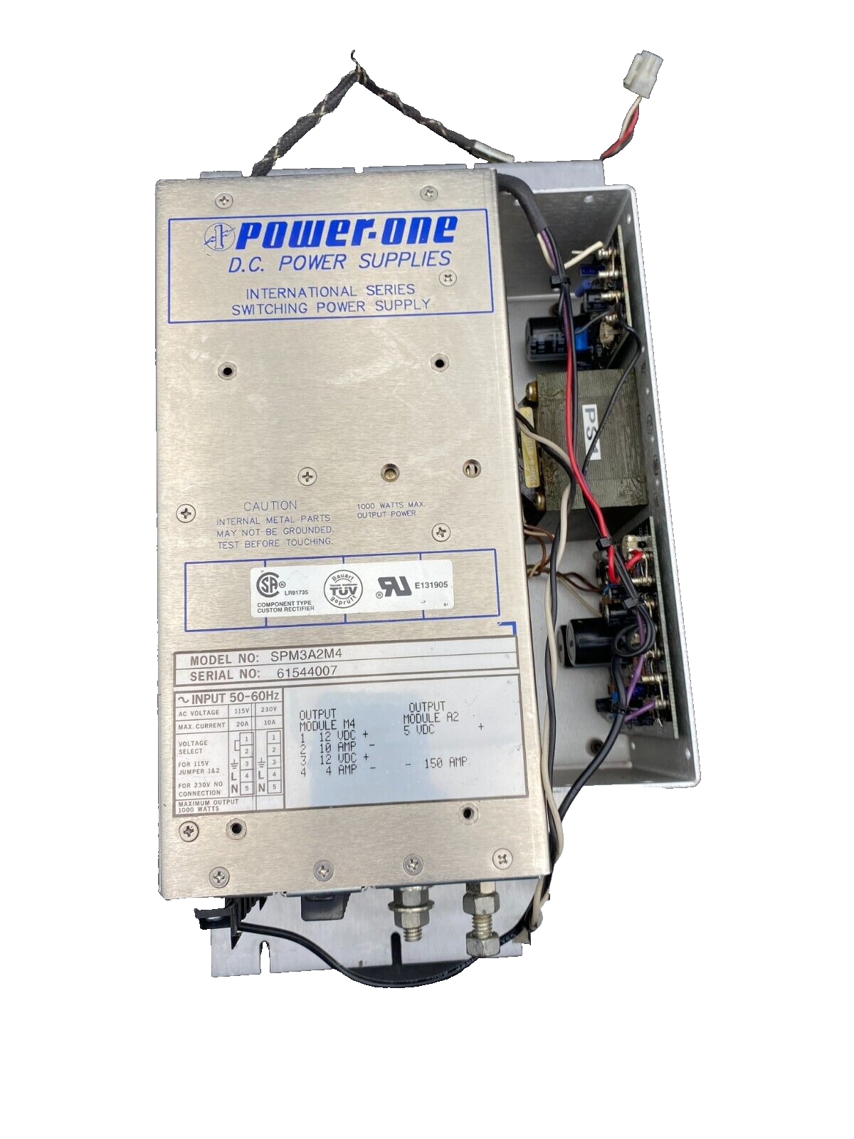 POWER ONE SPM3A2M4 SWITCHING POWER SUPPLY + CSI ASSY 608-0105-001 + 608-0239-001