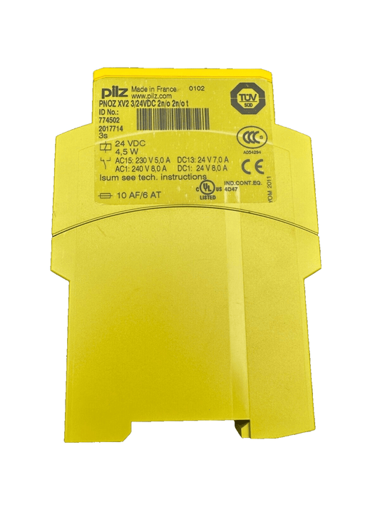 PILZ 774502 PNOZ XV2 3/24 VDC SAFETY RELAY - KLR Automation