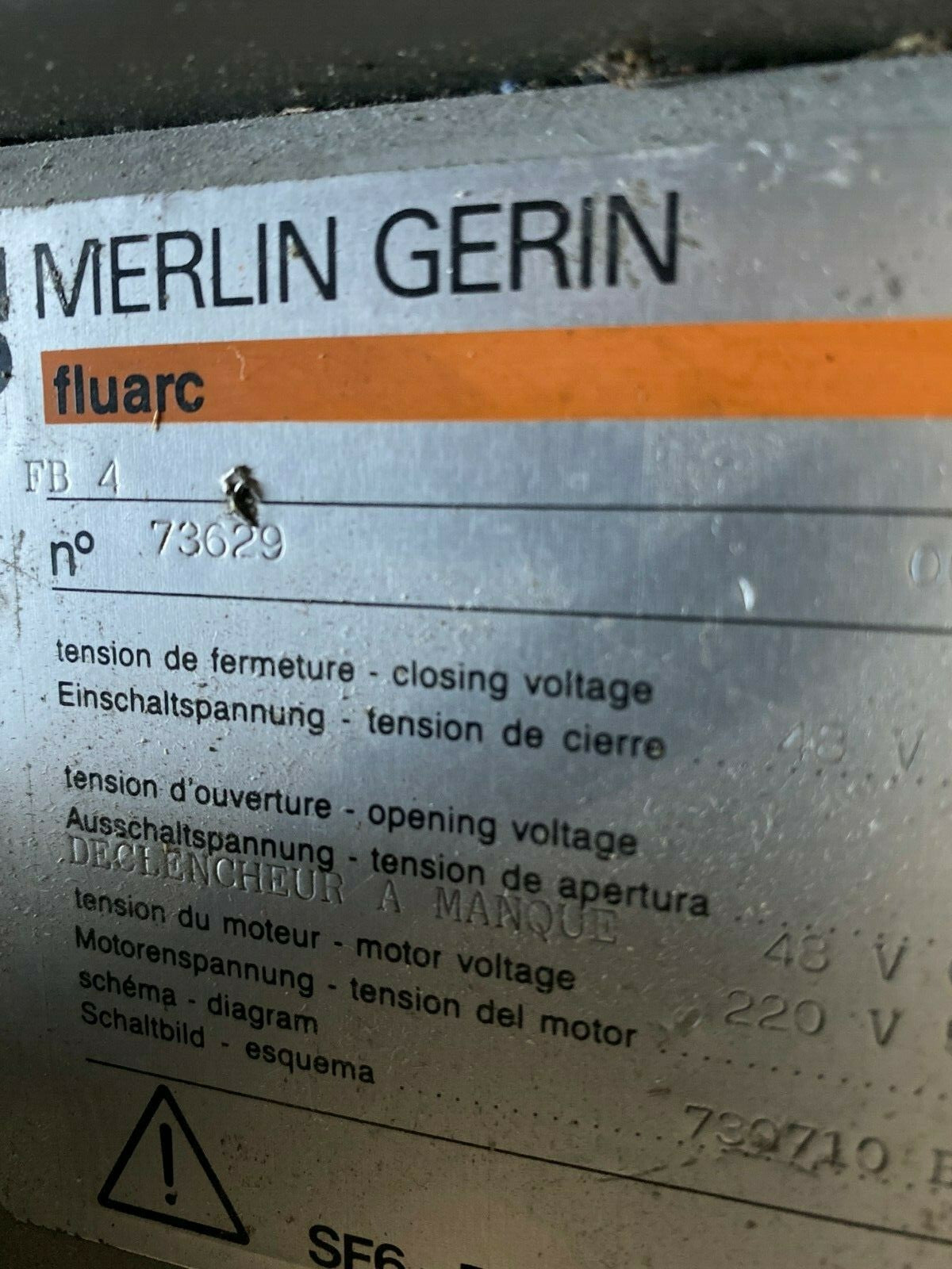 Merlin Gerin Fluarc FB4 Disjoncteur RCM6/BD