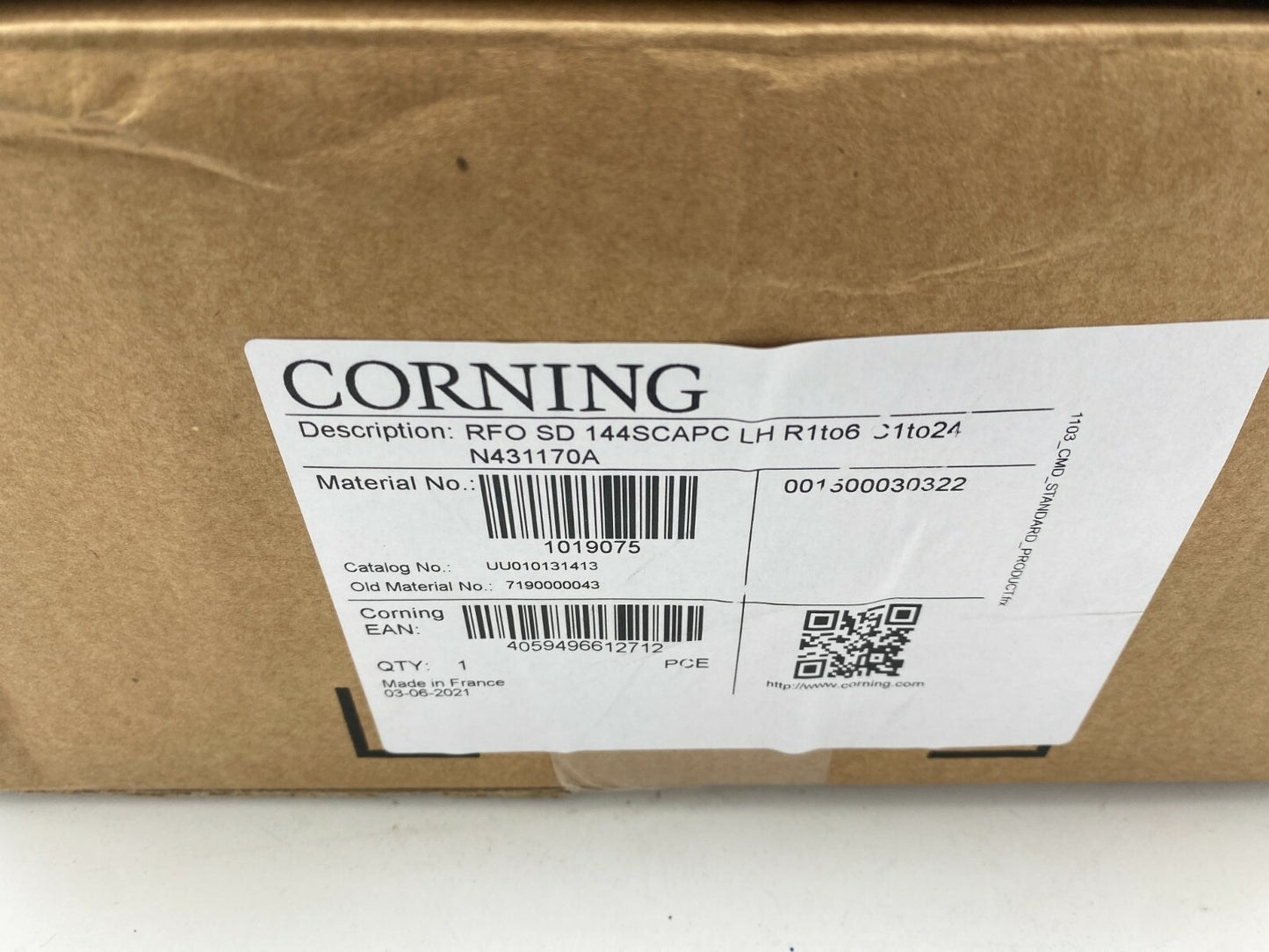 Corning RFO sd 144scapc lh r1to6   N431170A  Tiroir  19"  Fibre optique 