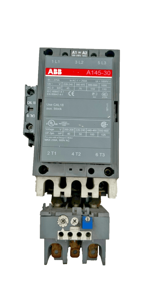 ABB A145 A145 - 30 + CAL 18 + TA200 DU CONTACTEUR 3 POLES - KLR Automation