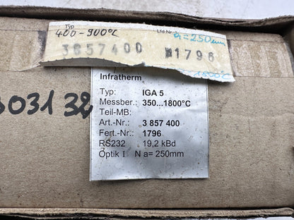 INFRATHERM IMPAC IGA 5 3857400 PYROMETRE 350-1800° Na: 250mm