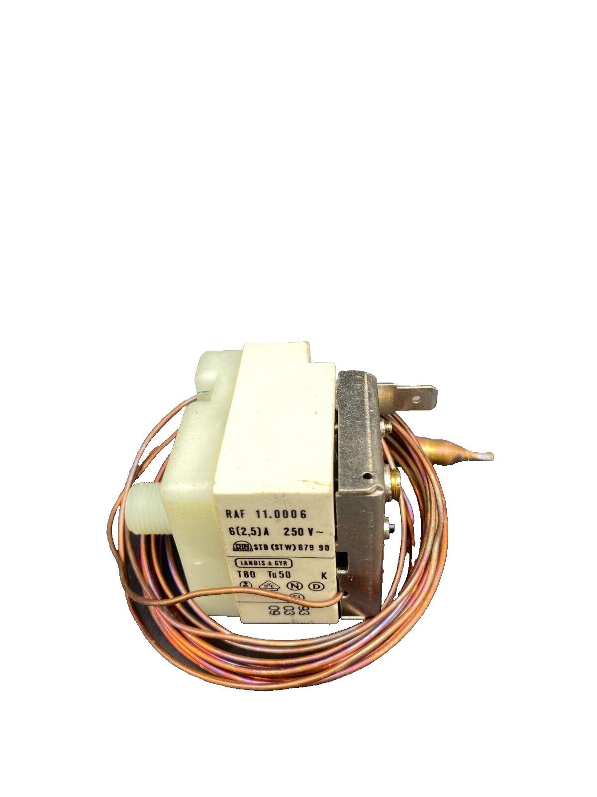 1pc x LANDIS GYR RAF 11.0006 STB (STW) 879 90 6(2.5)A 250V THERMOSTAT