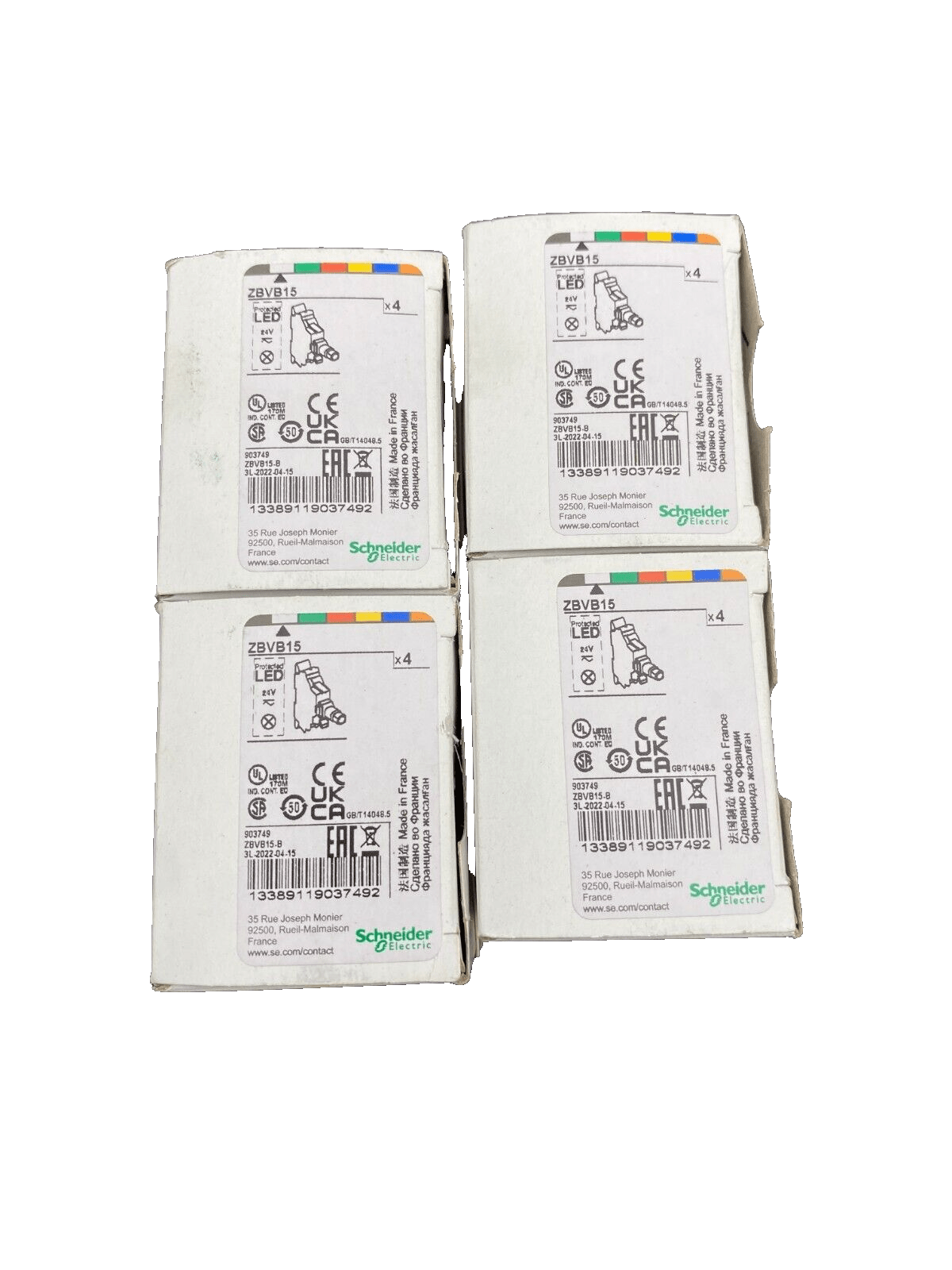SCHNEIDER ELECTRIC ZBVB15 BLOC LUMINEUX x4pc - KLR Automation