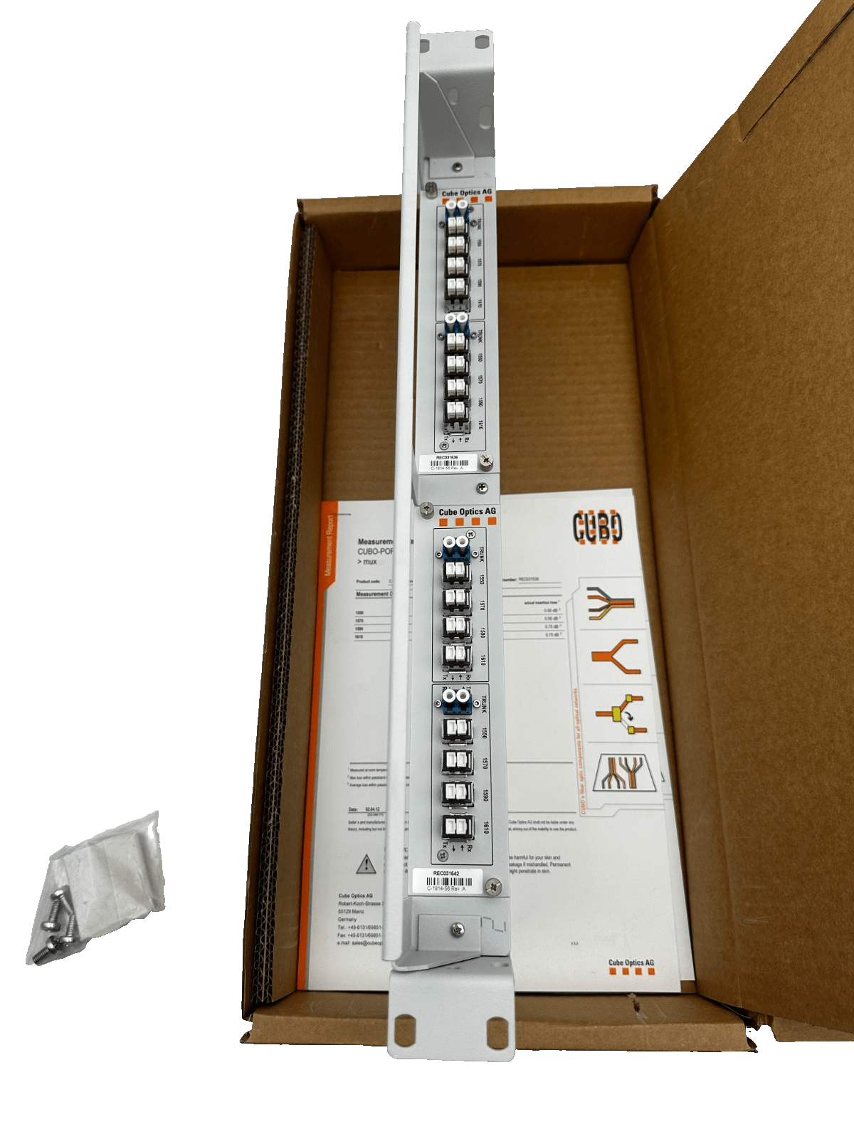 CUBO C - 1814 - 56 REV A CUBO - POP MUX x2pc + C - 1608 REV D WDM MODULAR SHELL - KLR Automation