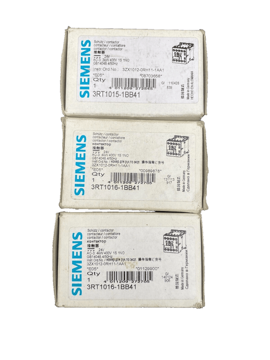 SIEMENS 3RT1016 - 1BB41 CONTACTEUR x3pc - KLR Automation
