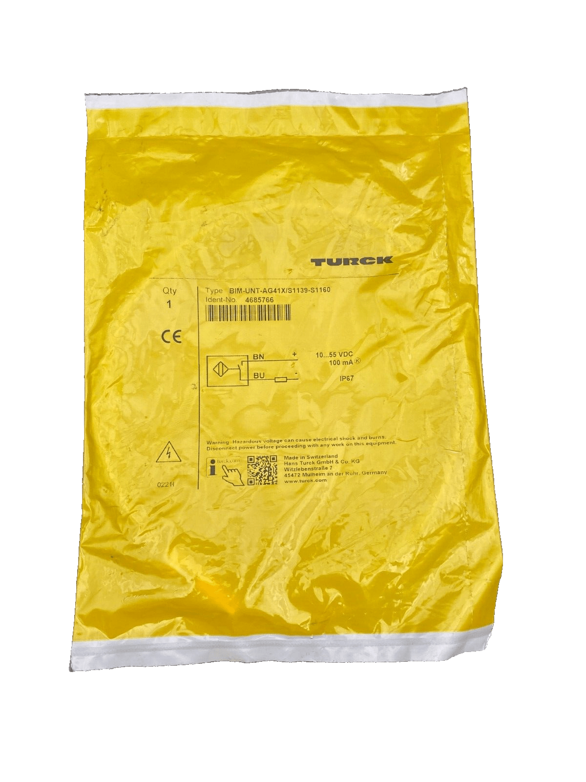 TURCK BIM - UNT - AG41X/S1139 - S1160 CAPTEUR DE PROXIMITE x1pc - KLR Automation