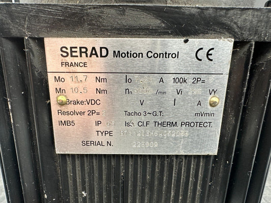 SERAD B7112/3H6A052033 7.20 A 3000/min MOTEUR - KLR Automation