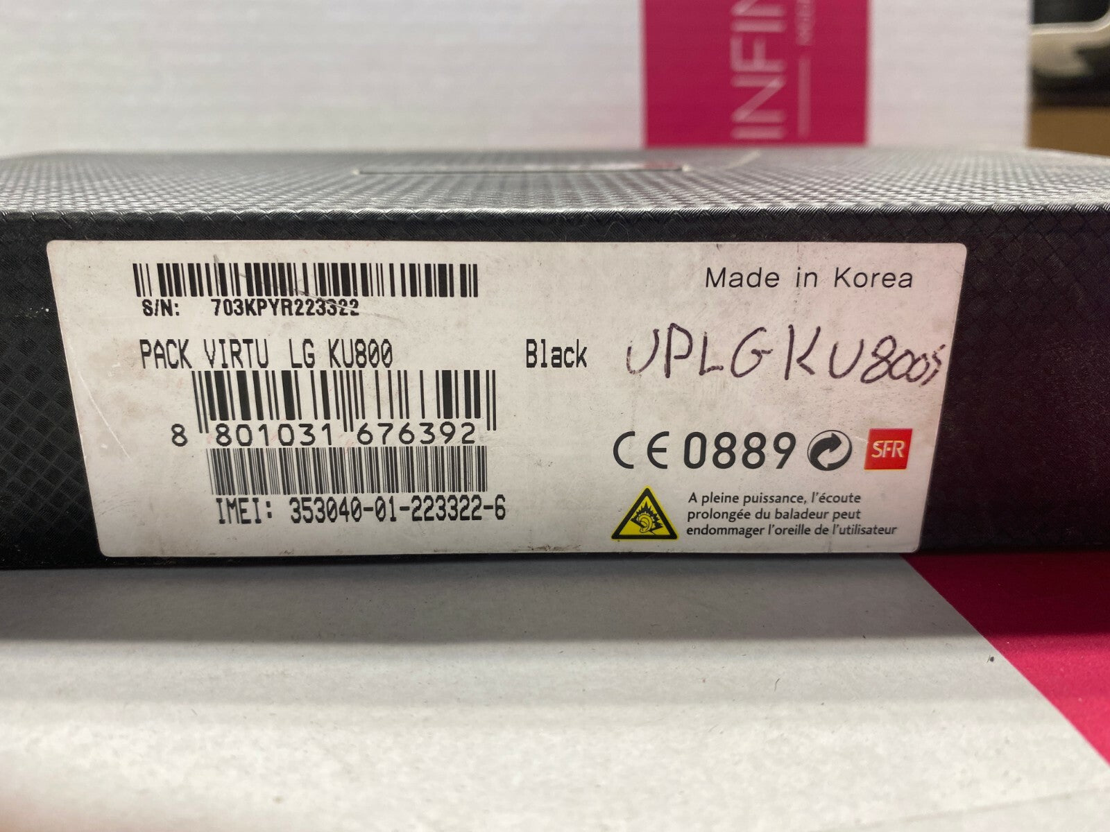 LG KU800  Mobile Phone Old Stock Rare collectors Mobile Phone Cell