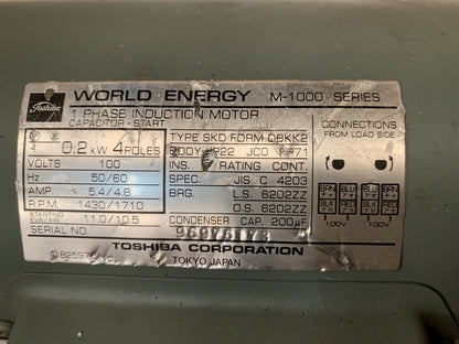 NEW OLD STOCK Toshiba, Kitashiba Electric SKD - DBKK2 Motor - KLR Automation