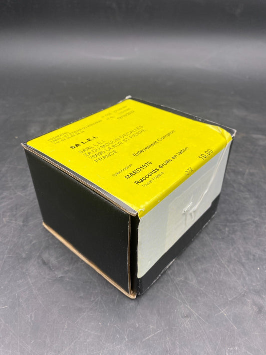 NEW LOT OF 10 NODIMATEL STRAIGHT BRASS FITTING - KLR Automation