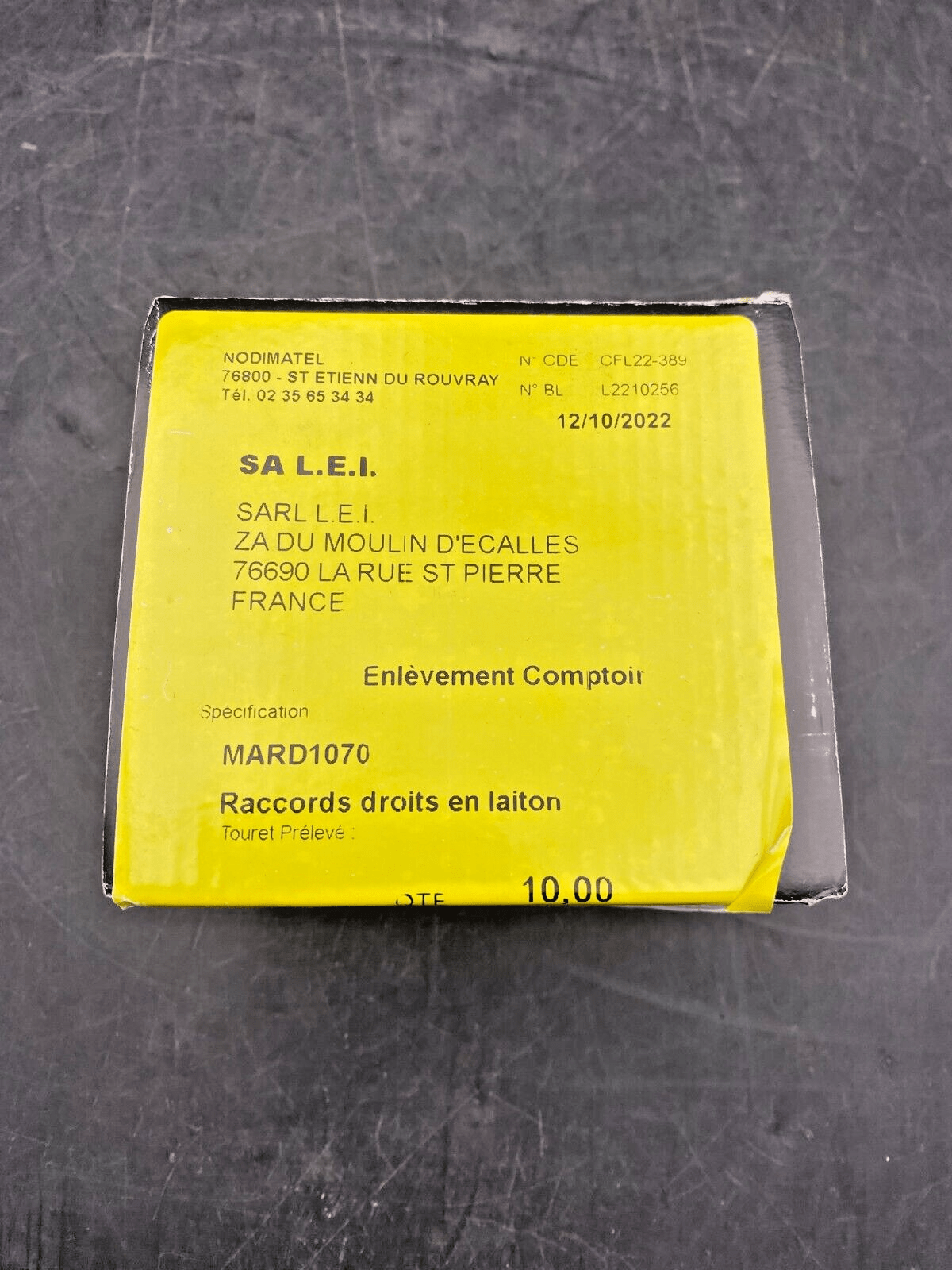 NEW LOT OF 10 NODIMATEL STRAIGHT BRASS FITTING - KLR Automation