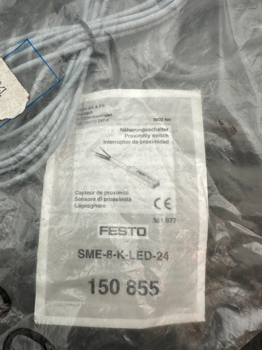 4pc x FESTO SME - 8 - K - LED - 24 150 855 CAPTEUR DE PROXIMITE - KLR Automation