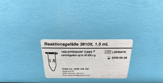 EPPENDORF REACTION VESSELS 3810X TUBES 1.5mL x1000pc - KLR Automation
