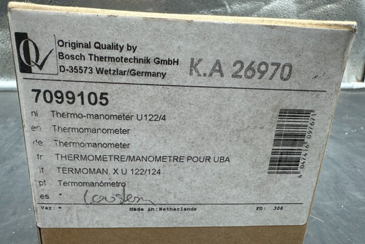 BOSCH ELM LEBLANC 7099105 THERMOMETRE MANOMETRE POUR UBA