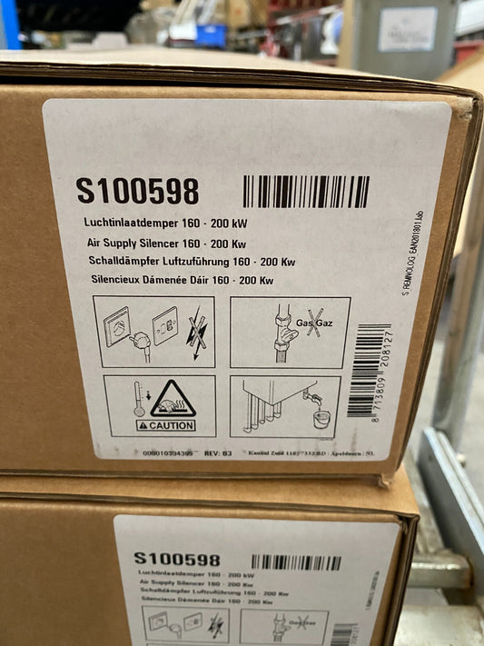 2pc x  AIR SUPPLY SILENCER 160-200 KW S100598 De Dietrich