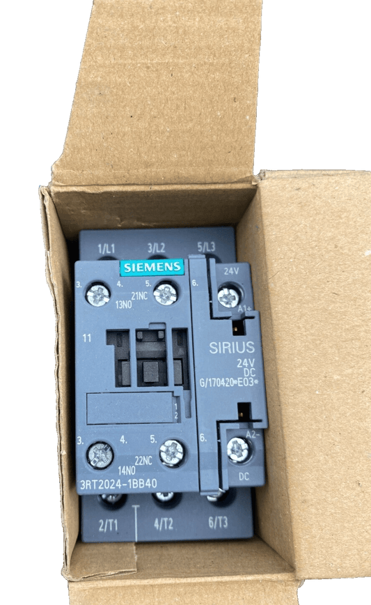 SIEMENS SIRIUS 3RT2024 - 1BB40 CONTACTEUR 24V 12A x 3 pc - KLR Automation