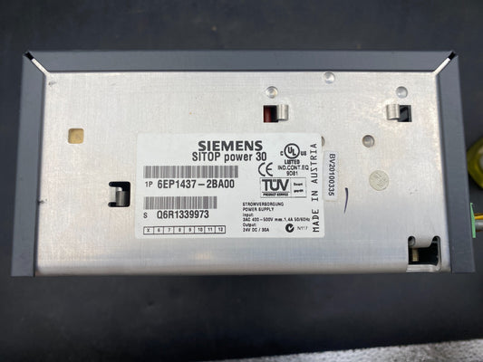 SIEMENS SITOP POWER 30 6EP1437 - 2BA00 POWER SUPPLY - KLR Automation
