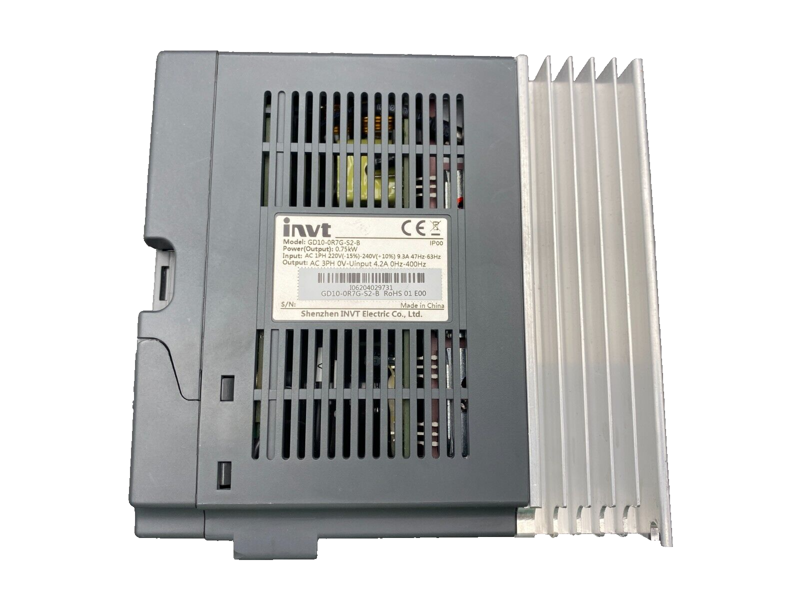 SHENZHEN INVT GD10-0R7G-S2-B 0.75kW GOODRIVE 10