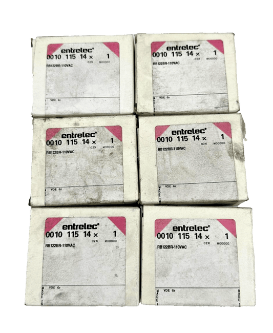 ENTRELEC 10 115.14 RB122BR - 110VAC RELAIS DOUBLE POLE x6pc - KLR Automation