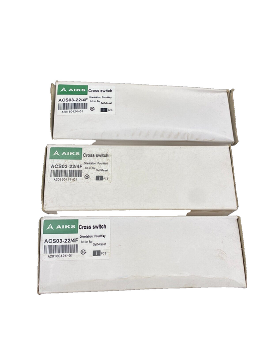3pc x AIKS ACS03-22/4F CROSS SWITCH FOURWAY