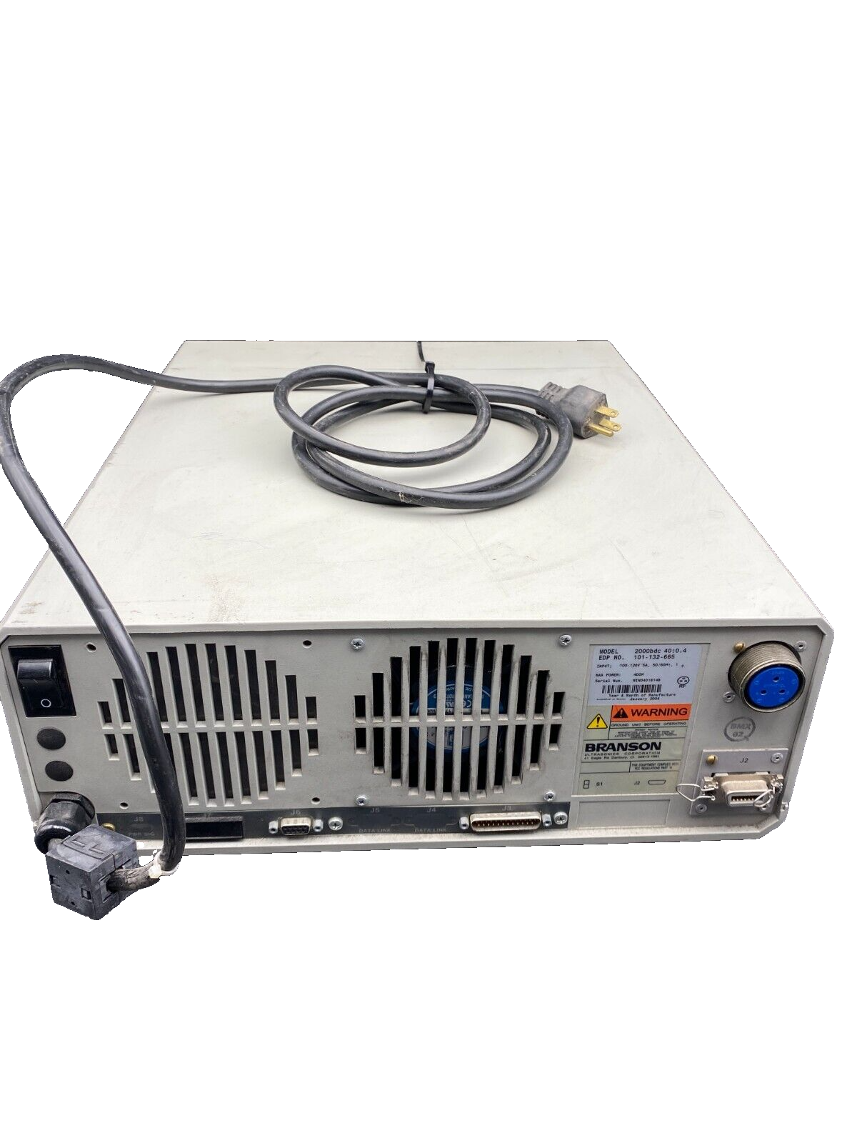 BRANSON 2000BDC 40:0.4 100-120V 5A 50/60Hz 400W POWER SUPPLY