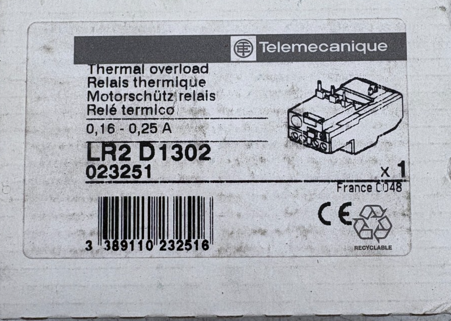 TELEMECANIQUE RELAIS THERMIQUE LR2 D1302 x1