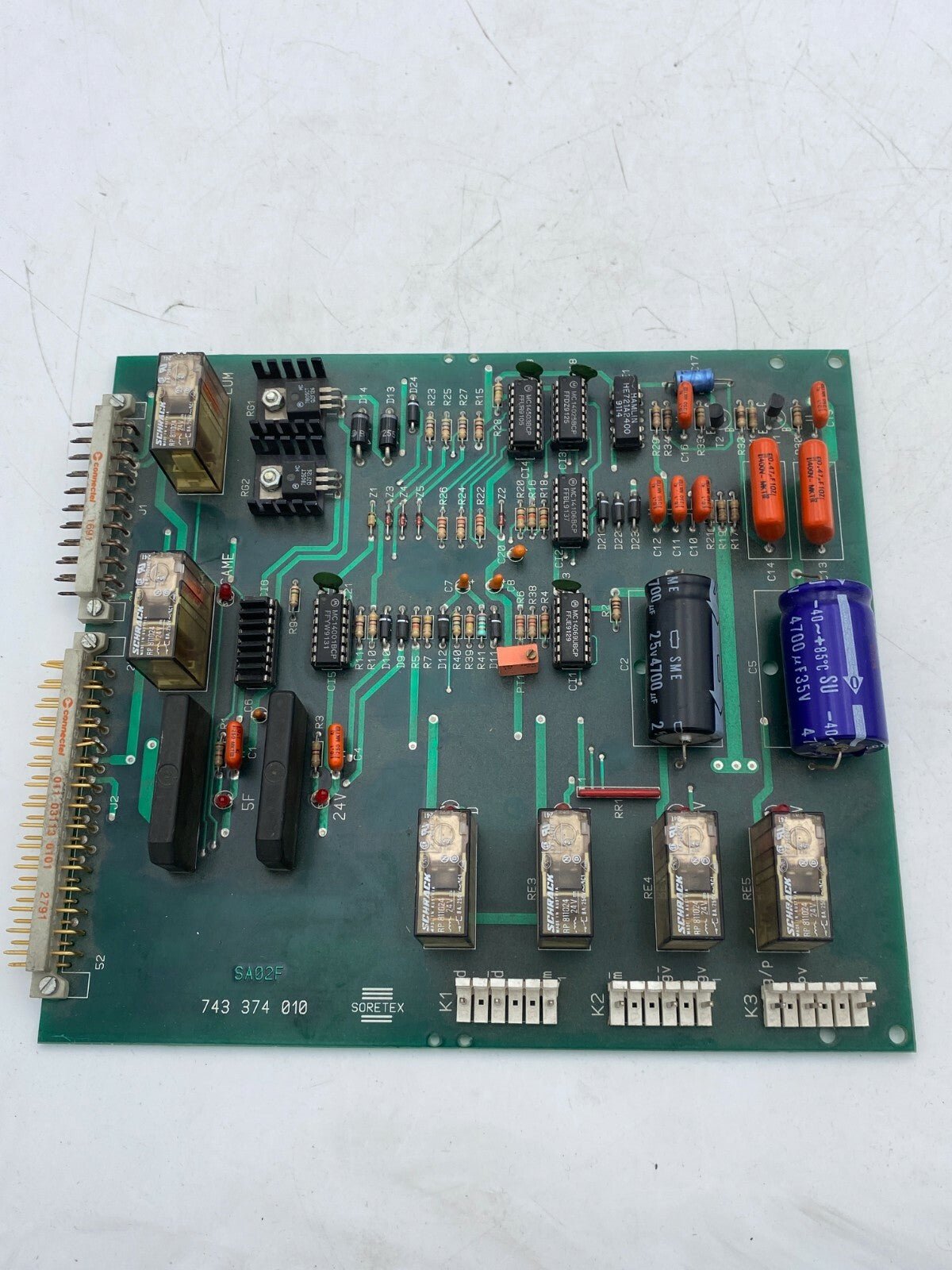 Elevator Lift card SORETEX Thyssen SA02F CIRCUIT RELAIS 743374020 / 010 S200 - KLR Automation