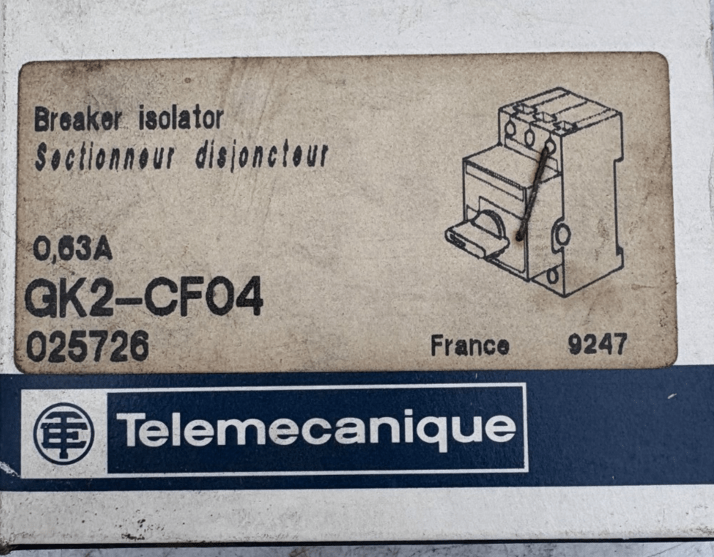 TELEMECANIQUE GK2 - CF04 025726 SECTIONNEUR DISJONCTEUR x1 - KLR Automation