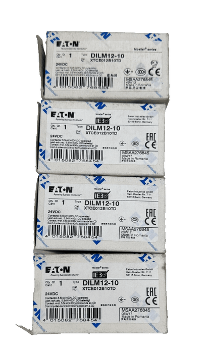 EATON DILM12 - 10 XTCE012B10TD CONTACTEUR 5.5 kW/400VDC COMMANDE EN CD x4pc - KLR Automation