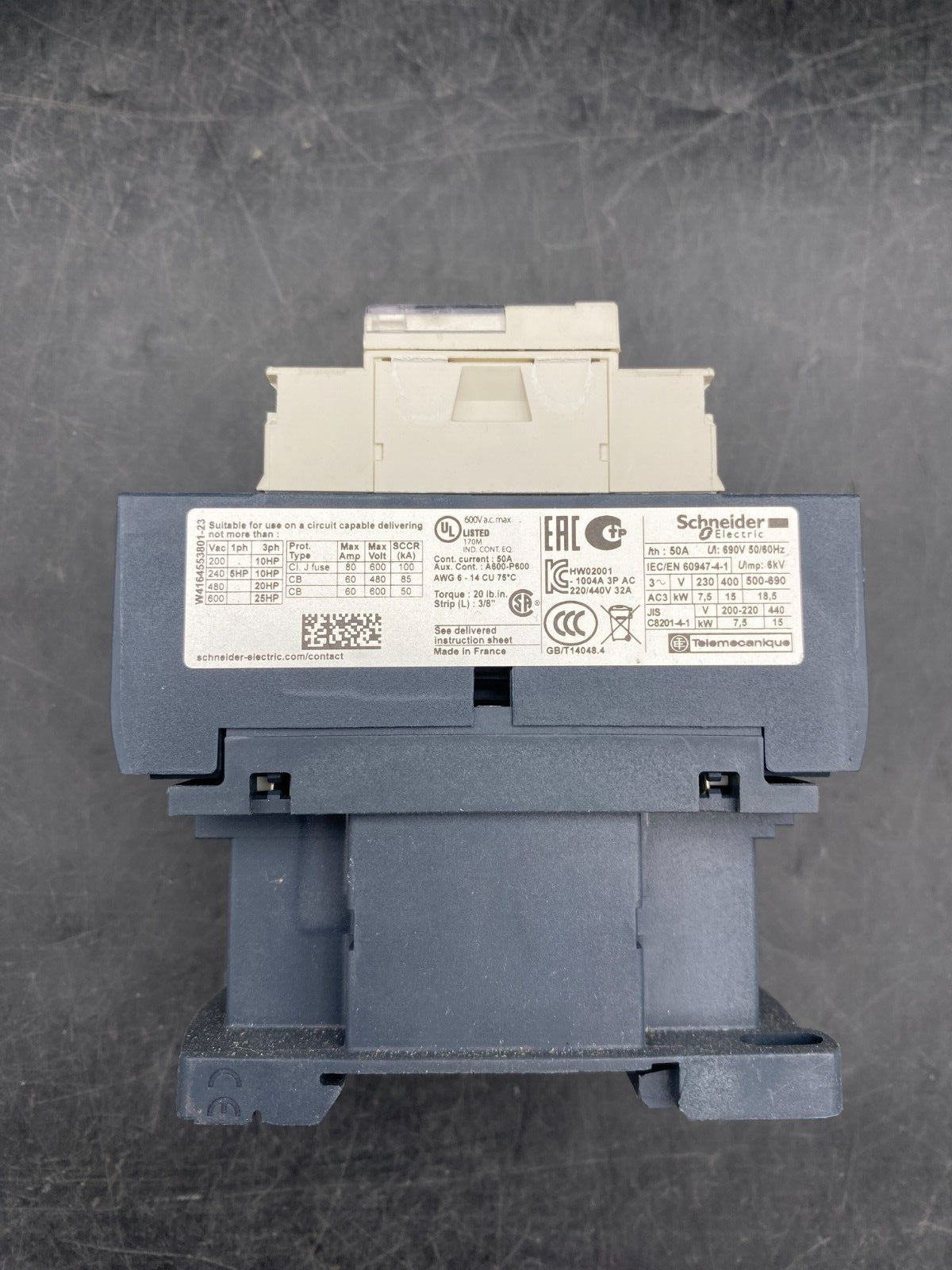 LOT DE 5 SCHNEIDER ELECTRIC LC1D32 CONTACTOR