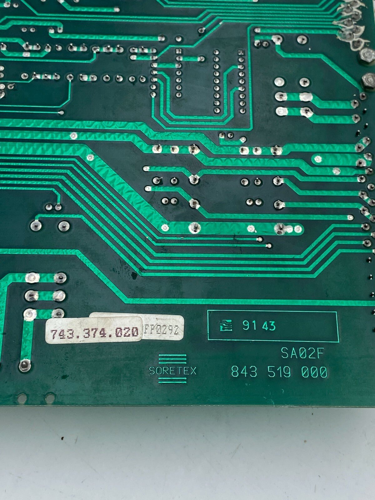 Elevator Lift card SORETEX Thyssen SA02F CIRCUIT RELAIS 743374020 / 010 S200 - KLR Automation