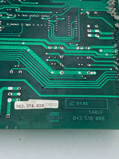 Elevator Lift card SORETEX Thyssen SA02F CIRCUIT RELAIS 743374020 / 010 S200 - KLR Automation