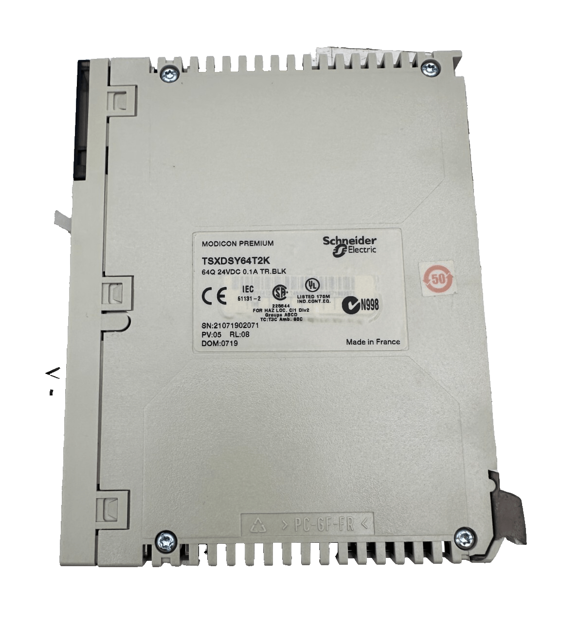 SCHNEIDER ELECTRIC TSXDSY64T2K 64Q 24VDC 0.1A TR. BLK - KLR Automation