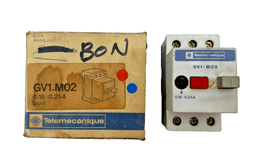 TELEMECANIQUE GV1 - M02 21001 0.16 - 0.25A CONTACTEUR - KLR Automation