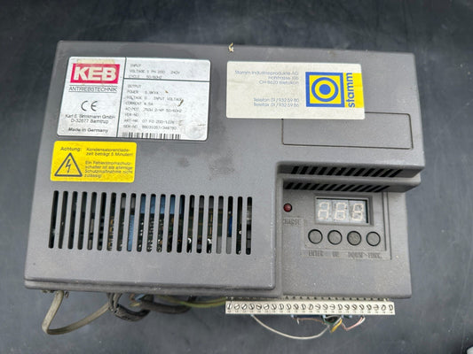 KEB 07.F0.200 - 1228 Convertisseur Entrée 1x 200 - 240VAC Out 0,75kW 0 - input Voltage - KLR Automation