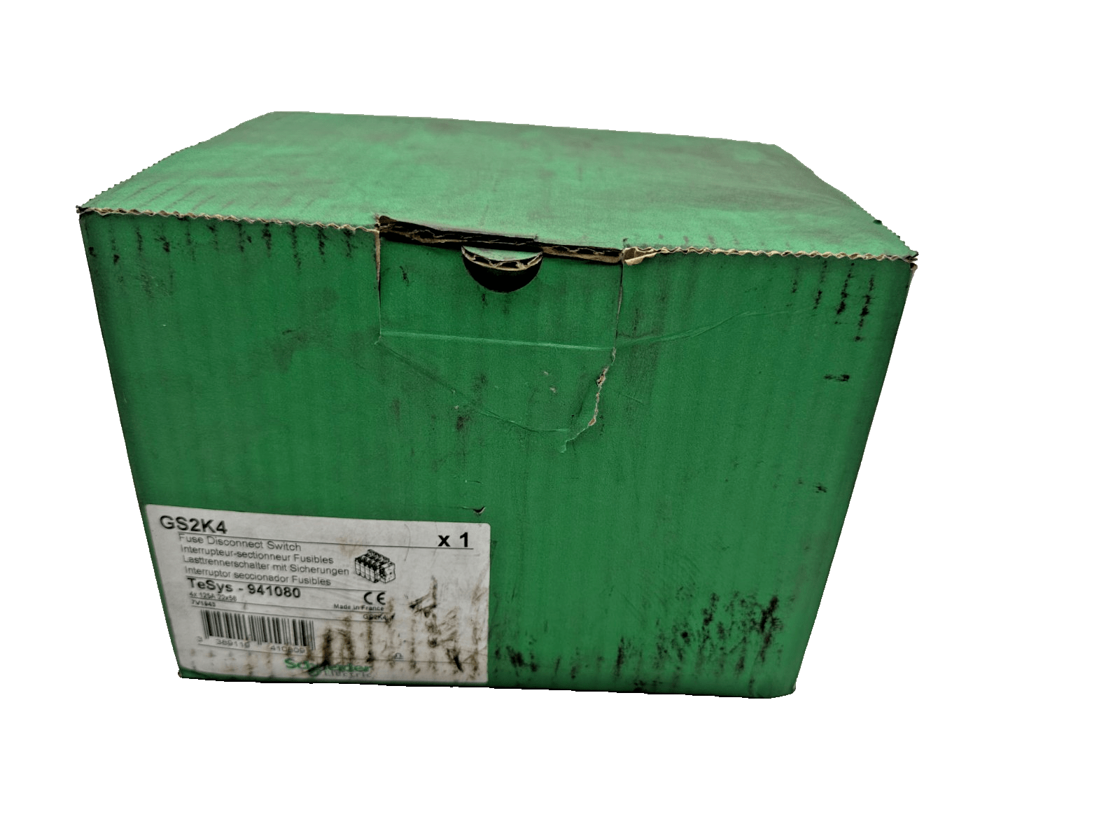 SCHNEIDER ELECTRIC GS2K4 FUSE DISCONNECT SWITCH 4x125A 22x58 + GS1AM1 - KLR Automation