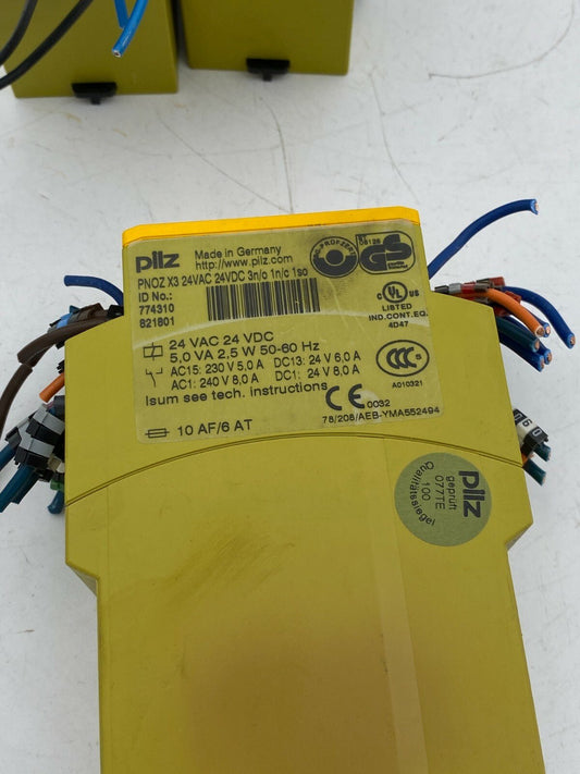 1pc x PILZ 774310 PNOZ Industrial Relay 24VAC/DC 3n/o 1n/c 1so - KLR Automation