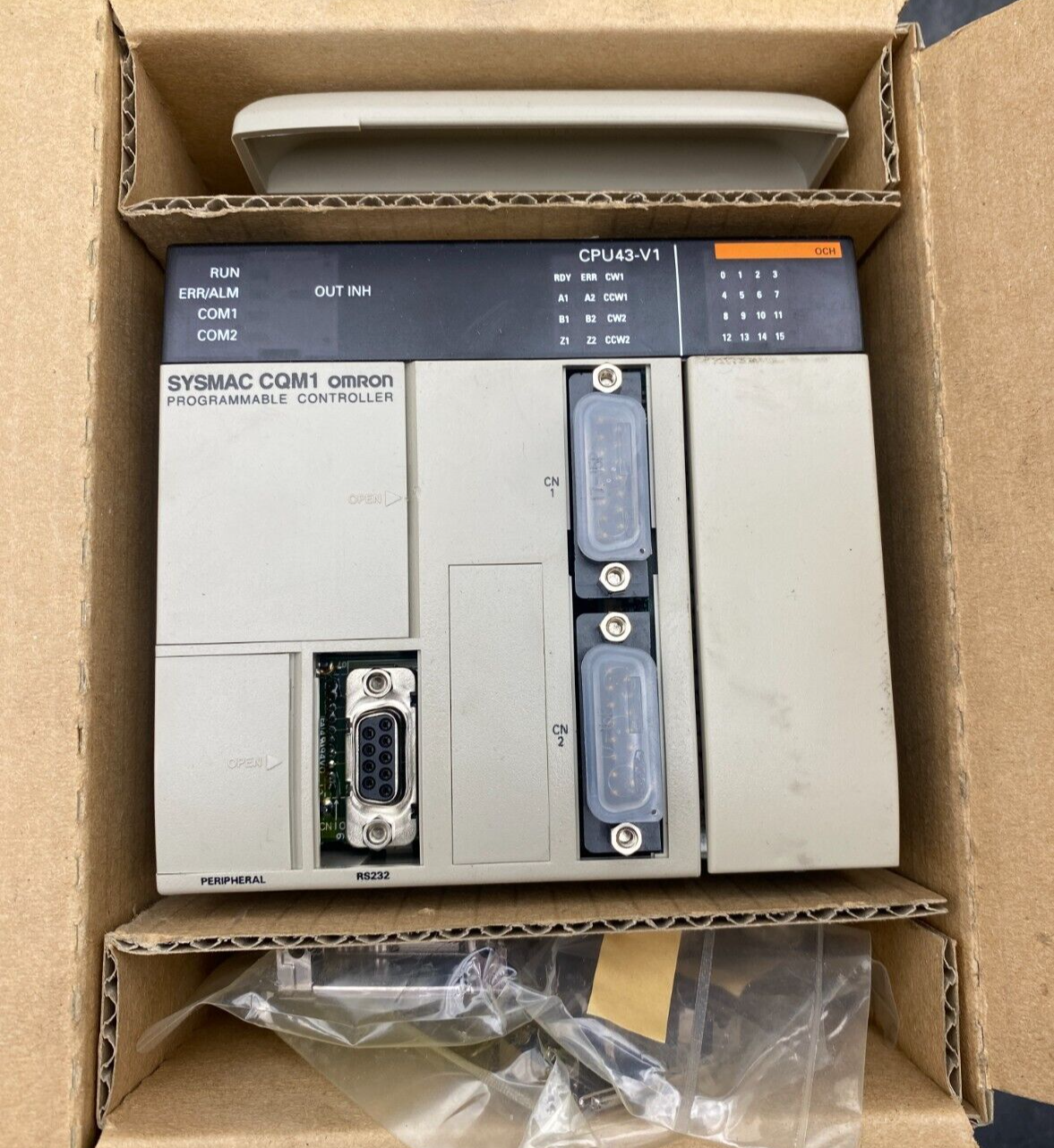 OMRON CQM1-CPU43-EV1 SYSMAC CQM1 PROGRAMMABLE CONTROLLER x1pc
