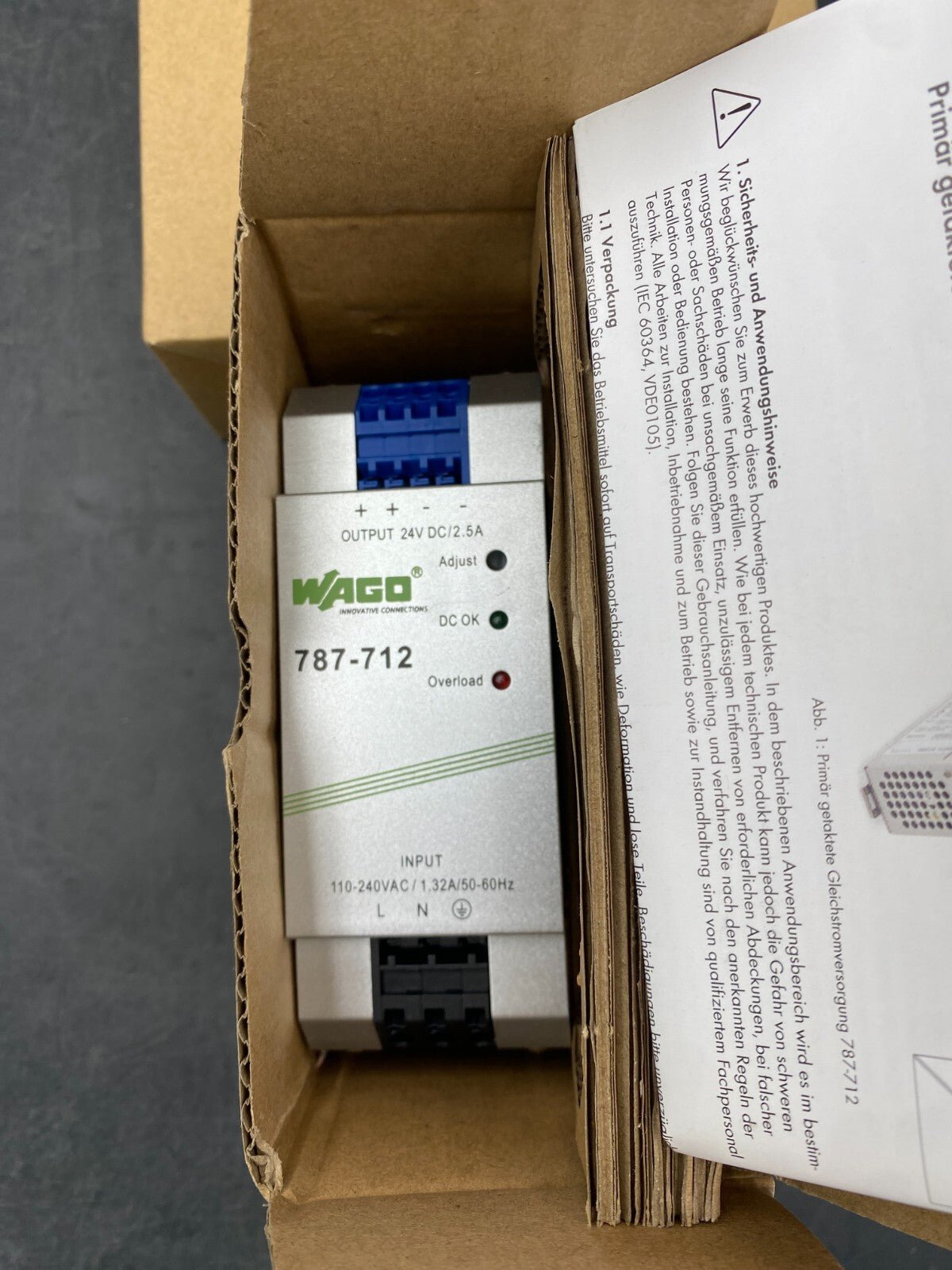 1pc x WAGO 787 - 712 SWITCHED MODE POWER SUPPLY - KLR Automation