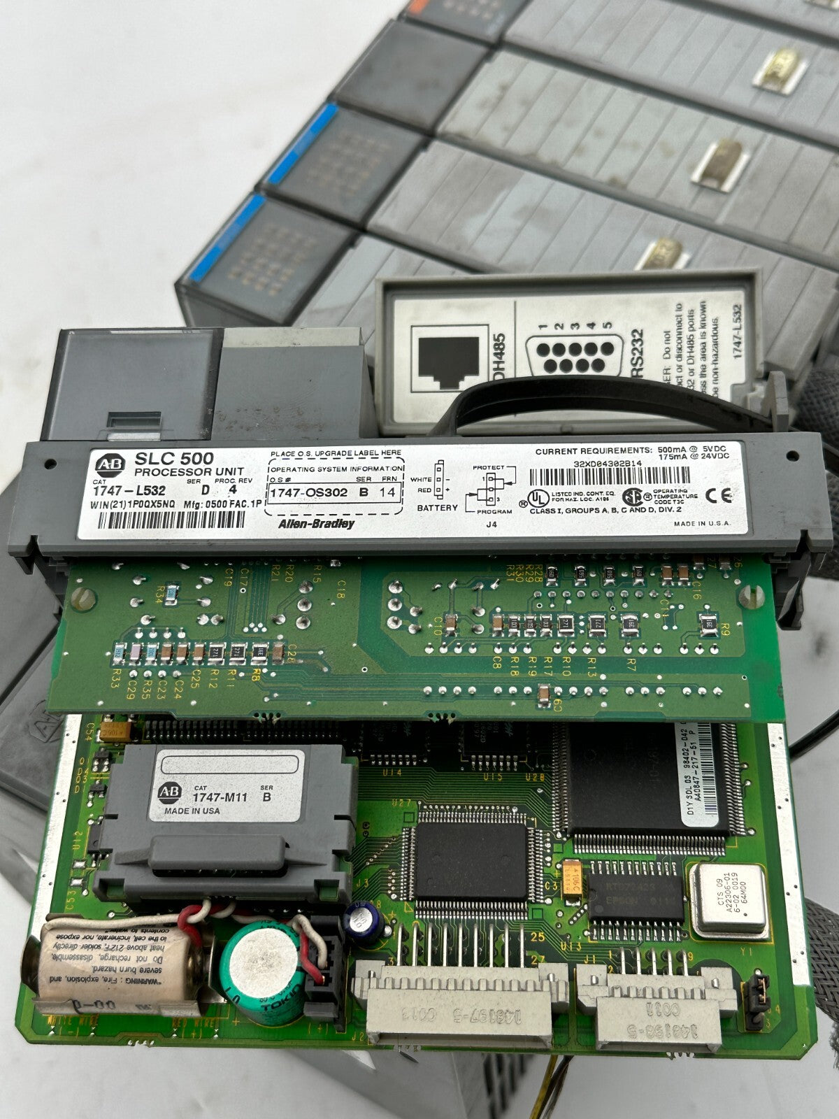 AB Allen Bradley SLC 500 1746-P2 1747-L532 1746-ib16 1746-oh16
