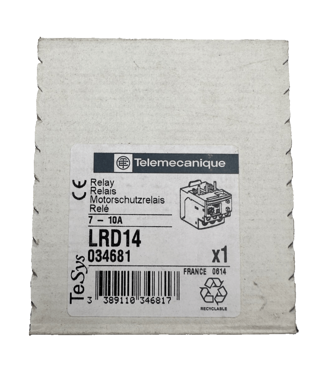 TELEMECANIQUE LRD14 034681 RELAIS 7 - 10A x2pc - KLR Automation