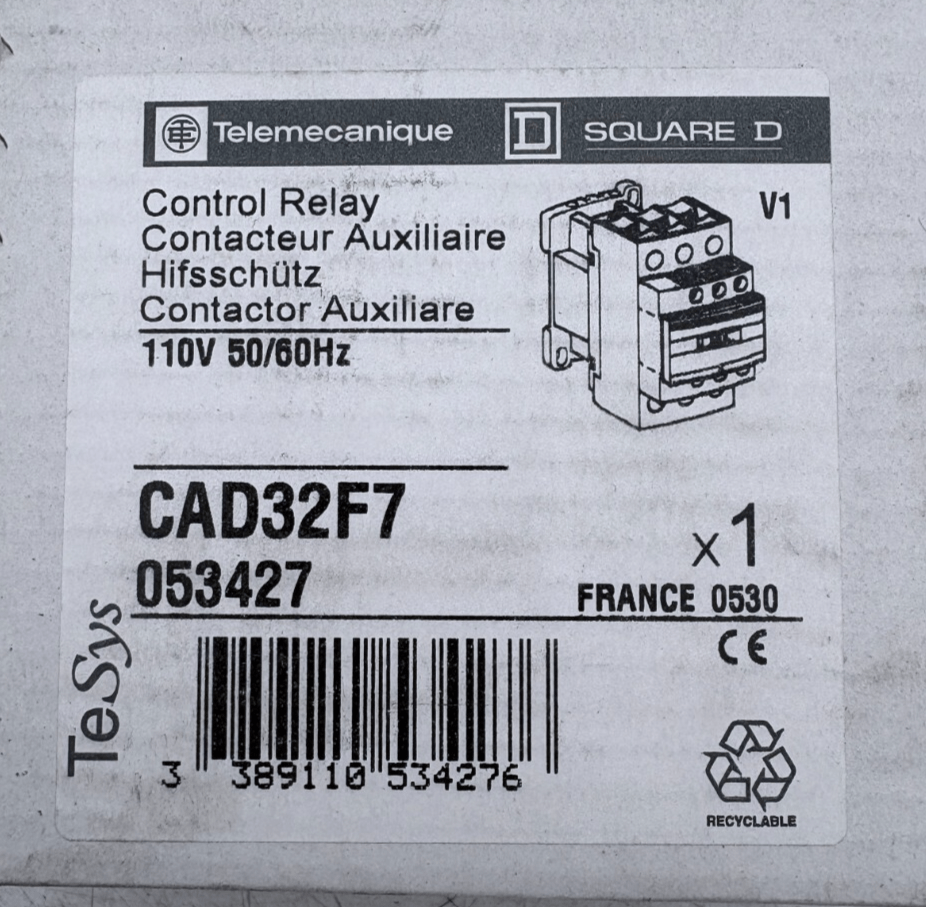 SCHNEIDER ELECTRIC CONTACTEUR AUXILIAIRE CAD32F7 x1 - KLR Automation