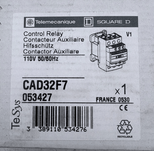 SCHNEIDER ELECTRIC CONTACTEUR AUXILIAIRE CAD32F7 x1 - KLR Automation