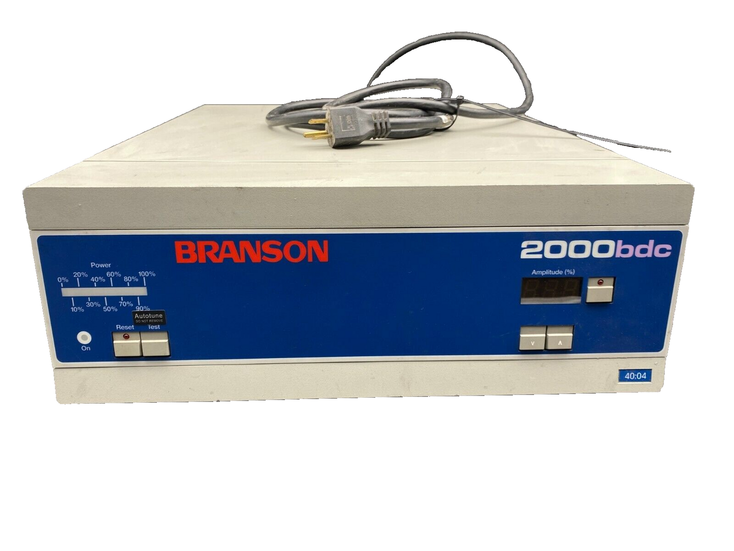 BRANSON 2000BDC 40:0.4 100-120V 5A 50/60Hz 400W POWER SUPPLY