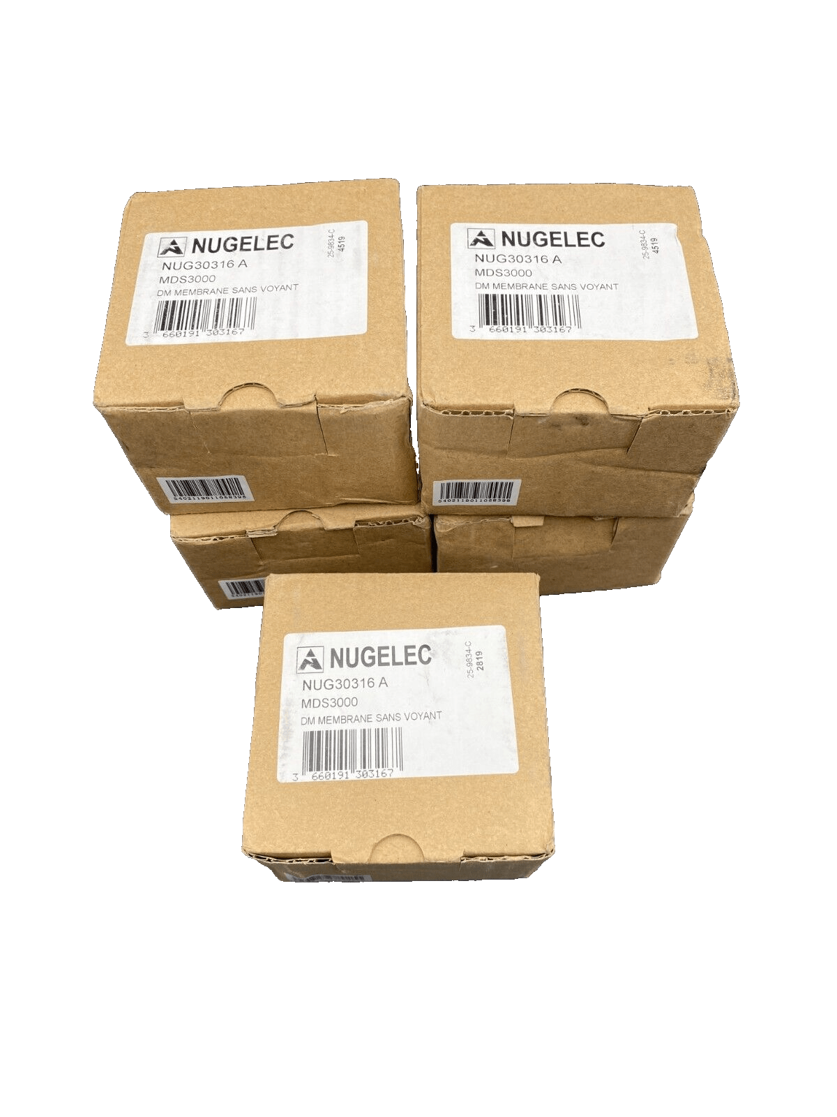 NUGELEC NUG30316 A MDS3000 DM MEMBRANE SANS VOYANT x5pc - KLR Automation