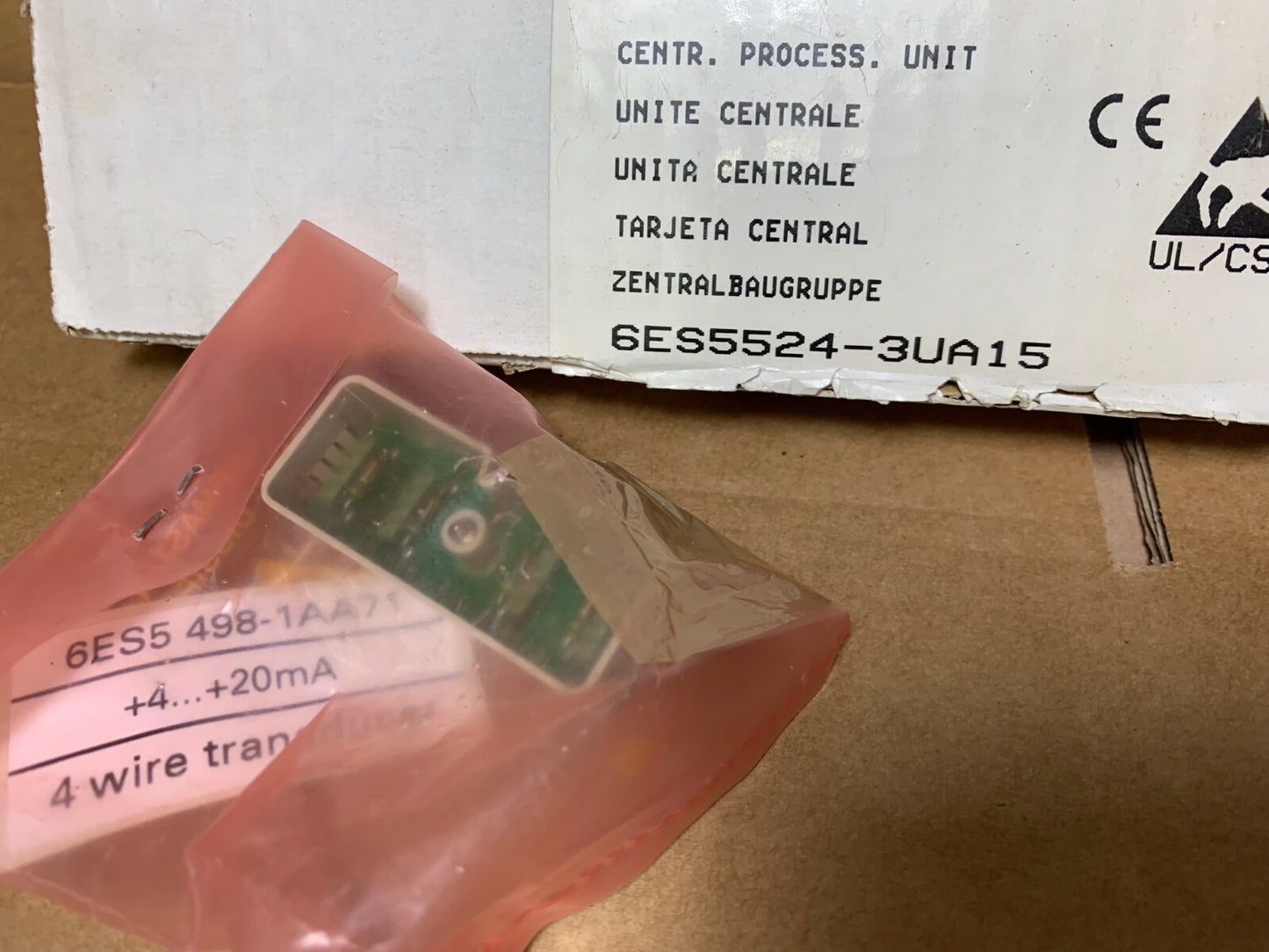 1  x  SIEMENS SIMATIC S5 6ES5524-3UA15 new + 6es5 498-1AA71