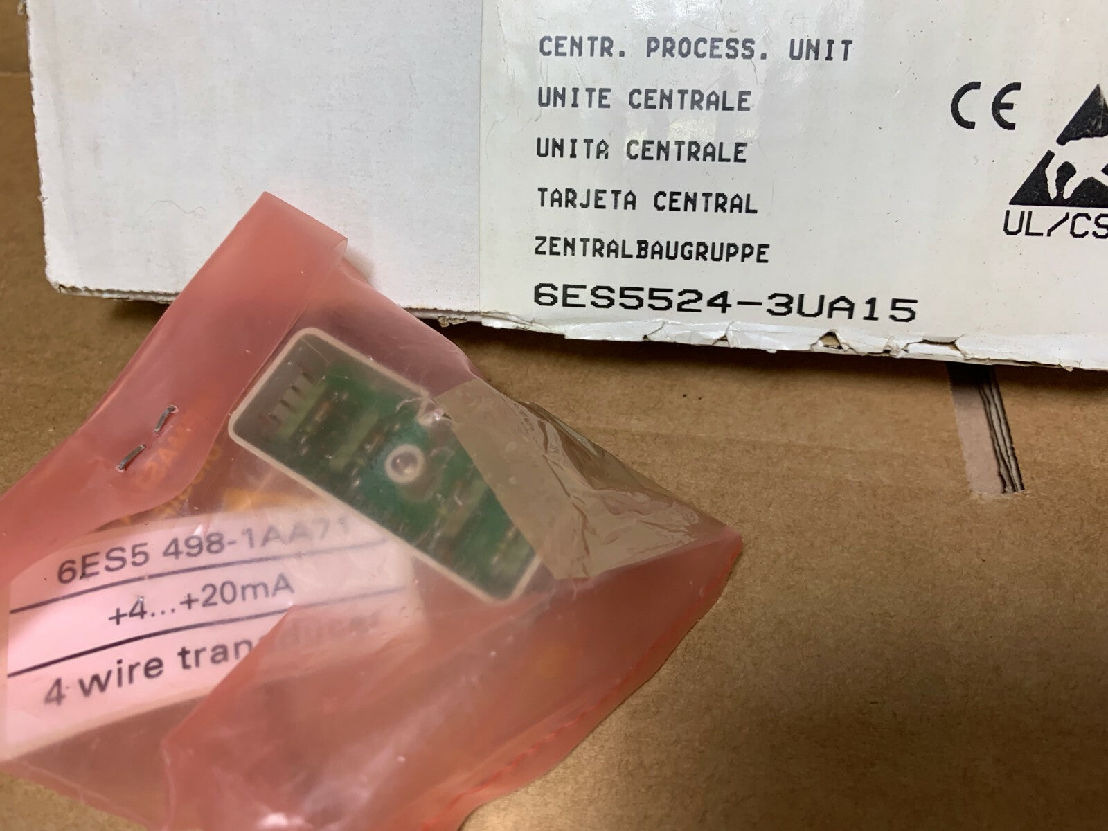 1  x  SIEMENS SIMATIC S5 6ES5524-3UA15 new + 6es5 498-1AA71