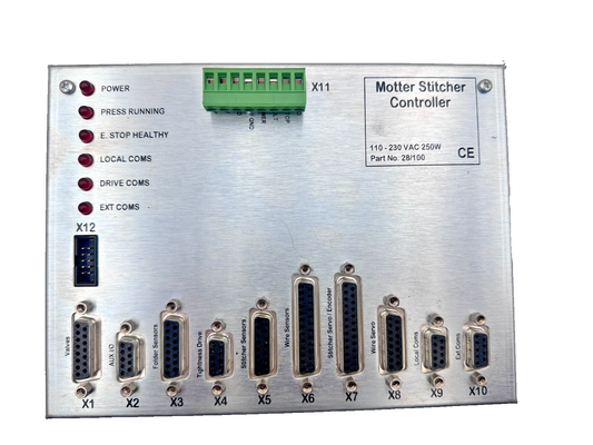 MOTTER STITCHER CONTROLLER 28/100 110-230 VAC 250W CONTROL BOARD